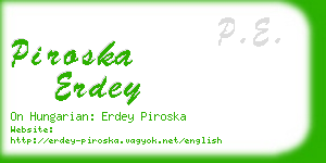 piroska erdey business card